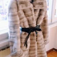 splendida pelliccia di visone grigio 