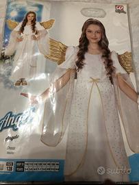 Abito carnevale angioletto 5/7 bambina 5/7anni