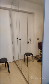 ARMADIO PAX IKEA CON ANTE A SPECCHIO 175X236X60