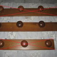 Appendiabiti/appendicinture da muro o porta