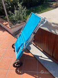 Lettino da spiaggia con ruote
