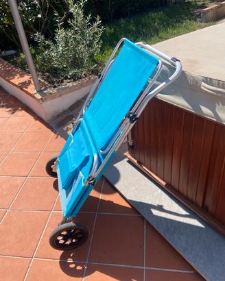 Lettino da spiaggia con ruote