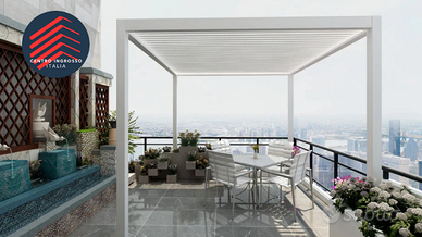 Pergola bioclimatica 3x4 m LED RGB motorizzata