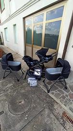 Passeggino gemellare Pegpwrefo nero