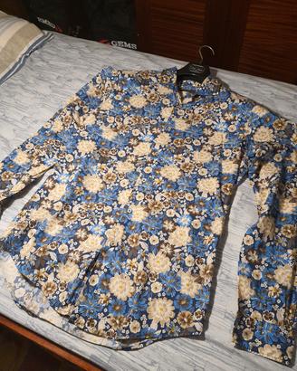 Camicia Uomo Brian Dales Fiori Blu