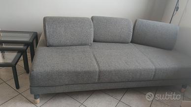 Divano letto con contenitore colore grigio