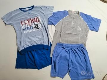 N. 2 pigiami estivi ragazzo taglia 12 anni