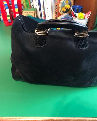 Borsa scamosciata