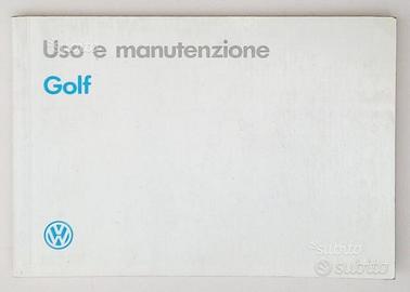 Manuale Uso e Manutenzione Golf GTI 16V MK2