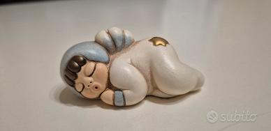 Thun bimbo angelo azzurro su cuscino 6 cm 