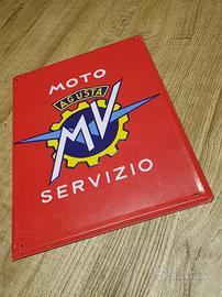 Targa Moto MV Agusta Servizio Vintage Retro metal