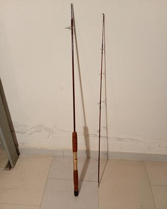 Canna da pesca Vintage a 2 Pezzi Manico in Sughero