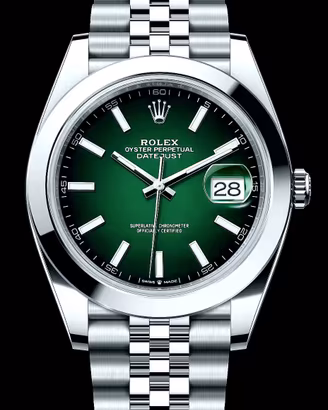 Rolex DJ 41mm 126300 verde ombré jubilee 126300