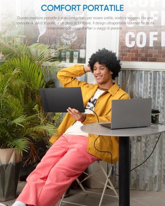 ARZOPA Monitor Portatile 14" FHD IPS