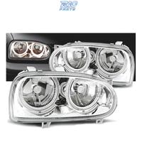 FARI VOLKSWAGEN VW GOLF 3 ANGEL EYES CROMATI FONDO
