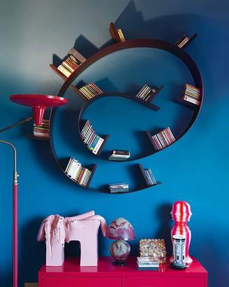 Libreria Cartel BOOKWORM 7 reggilibri 3,2 mt BLU