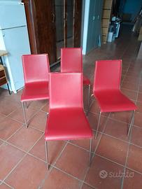 Sedie in cuoio rigenerato