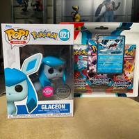 Glaceon Flocked Funko Pop + Carte Pokemon