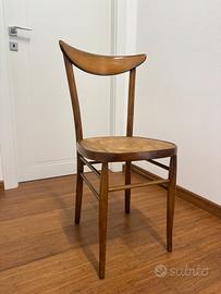 4 sedie legno anni 50-60 modernariato vintage