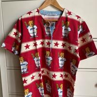 T-shirt top vintage orsetto