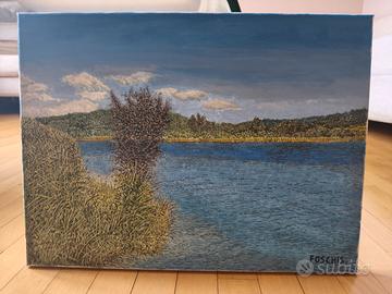 quadro dipinto "Lago Toscano"