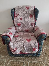 Poltrona Reclinabile Comoda con Fantasia Floreale
