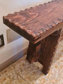 Panca rustica legno massiccio 