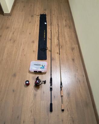 Set pesca spinning, Daiwa, Shimano, Caperlan