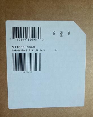 HDD Seagate BarraCuda 1TB interno 2,5” Sata 6