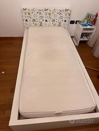 Letto singolo con testiera  e materasso marion