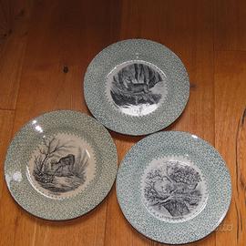 Grosslet Richard piatti animali alpi caccia 1800