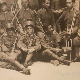 BANDA MUSICALE esercito regio fanteria foto antica