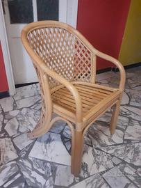 Sedia in rattan 