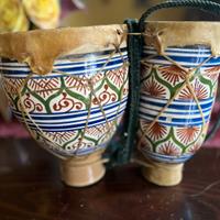 Bongo tamburo decorato a mano Marocchino/ tunisino