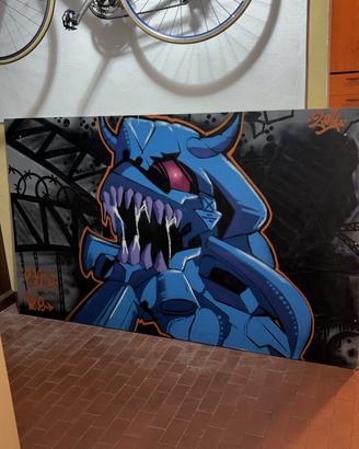 Quadro Graffiti Grande 200x120 pezzo unico