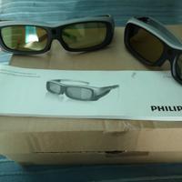 lettore dvd 3d con occhiali 3D originali Philips 