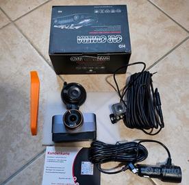 Dash cam con telecamera anteriore e posteriore 4 k