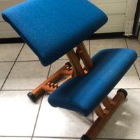 Sedia Ergonomica Regolabile - STOKKE - Blu e Legno