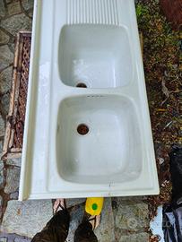lavandino da cucina 2 vasche ceramica