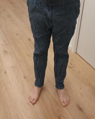 Pantaloni blu chino jogger TG M