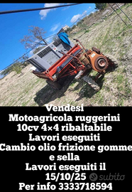 Motoagricola ruggerini 10cv 4×4