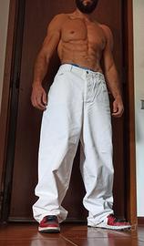 Malas baggy jeans bianchi