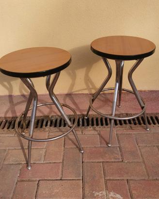 Coppia sgabelli design vintage formica anni 80