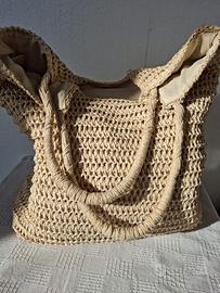 Borsa shopper in paglia