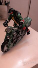 Tartarughe Ninja Raffaello con moto