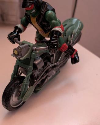 Tartarughe Ninja Raffaello con moto