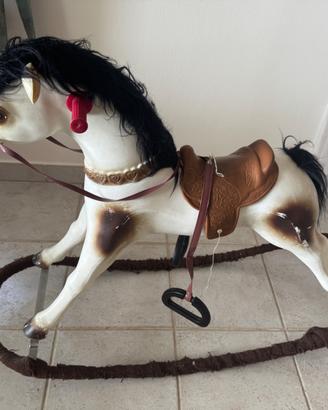 Cavallo a dondolo cavalcabile d'epoca