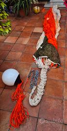 Paracadute da pesca a drifting, 16m, pronto pesca