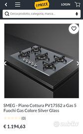 Piano Cottura PV175S2 a Gas 5 Fuochi SMEG