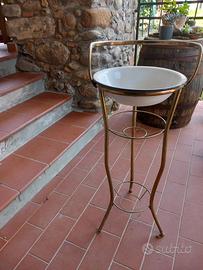 Portacatino e catino in ceramica vintage